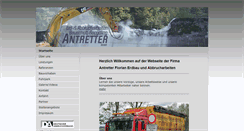 Desktop Screenshot of antretter-erdbau.com