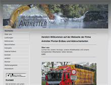 Tablet Screenshot of antretter-erdbau.com